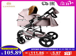 Foto van Baby peuter benodigdheden luxmom stroller 3 in 1 transformer for child free shipping