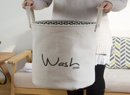 Foto van Huis inrichting waterproof foldable laundry basket cotton linen large dirty clothes bathroom toy sun
