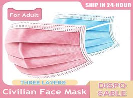 Foto van Beveiliging en bescherming 3 layer disposable face mask protective dust proof anti bacterial breatha