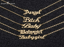 Foto van Sieraden angel babygirl baby choker charm necklace for women girl stainless steel gold color letter 
