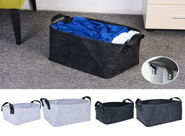 Foto van Huis inrichting portable waterproof clothes storage bag large capacity felt clothing laundry basket 