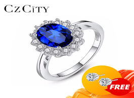 Foto van Sieraden czcity princess diana william kate sapphire emerald ruby gemstone rings for women wedding e
