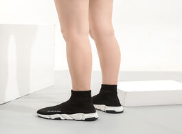 Foto van Schoenen 2020 high top mesh sock shoes women sneakers black brand designer mens unisex slip on boots