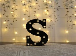 Foto van Huis inrichting vintage style alphabet a z decorative letter lights wedding birthday led wall mounte