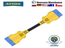 Foto van Auto motor accessoires autool 20cm car obd2 reinforced nylon extension cord male to female cable for