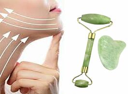 Foto van Schoonheid gezondheid natural jade roller guasha skin scraper facial set stone firming face anti agi