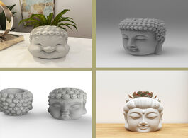 Foto van Huis inrichting concrete flowerpot silicone mold buddha design creative head layout home decoration 