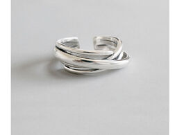 Foto van Sieraden 925 sterling silver rings for women bohemian adjustable geometric irregular exaggerated nov