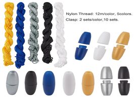 Foto van Sieraden pandahall diy jewelry with nylon thread and plastic breakaway clasps mixed color clasp: 24x