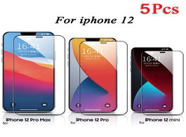 Foto van Telefoon accessoires 5pcs lot black full cover 9h tempered glass for iphone 11 12 pro max mini 6 6s 