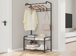 Foto van Meubels coat rack floor standing clothes hanging storage shelf hanger racks bedroom furniture garmen