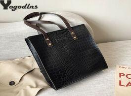 Foto van Tassen vintage womens hand bags crocodile pattern designers luxury shoulder female top handle bag fa
