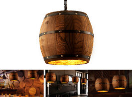 Foto van Lampen verlichting ceiling barrel lamp wood wine hanging fixture pendant lighting suitable for bar c