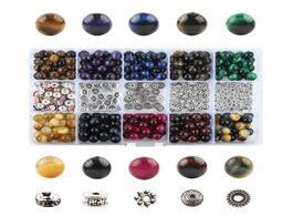 Foto van Sieraden 350pcs 8mm natural stone beads tiger eye kits box set bulk for jewelry making diy handmade 