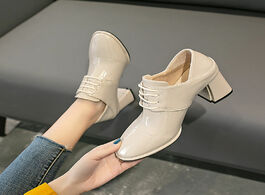 Foto van Schoenen 2020 british style high heels women s spring fall shoe pumps new office work shoes suqare h