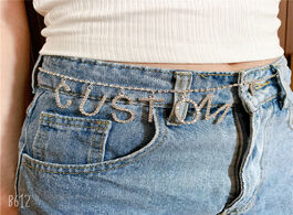 Foto van Sieraden dropship custom diy rhinestone letter waist chain belt for women girls word crystal belly b