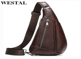 Foto van Tassen westal sling bag men s genuine leather shoulder bags for casual travel messenger crossbody ch