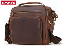 Foto van Tassen kavis 100 crazy horse genuine leather handbag men for briefcase male crossbody bags handles t