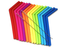 Foto van Huis inrichting 15 pack reusable silicone straws flexible easy to clean with 2 cleaning brushes bpa 