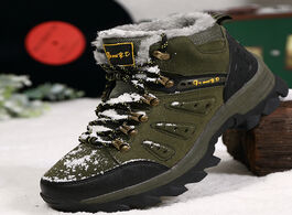 Foto van Schoenen men s casual shoes winter snow boots fashion sneakers outdoor plus velvet hking vulcanize b