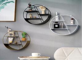 Foto van Huis inrichting nordic style metal decorative shelf round hexagon storage holder rack shelves home w