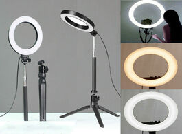 Foto van Huis inrichting new led ring light studio photo video dimmable lamp tripod stand selfie camera phone