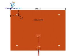 Foto van Computer 3d printer silicone heating pad 310x310mm 220v 750w hot bed for creality cr 10 10s pro heat
