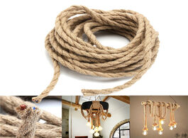 Foto van Lampen verlichting 1 2 3 4 5 10 meters hemp rope wire antique braided twisted lighting cable hanging