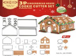 Foto van Huis inrichting 10pcs set christmas gingerbread fondant house biscuit cutter kitchen bakery cake dec
