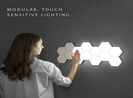 Foto van Lampen verlichting ltoon touch wall lamp creative honeycomb modular assembly helios quantum led magn