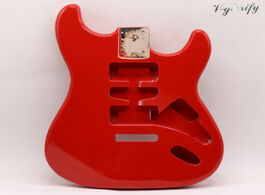 Foto van Sport en spel okoume wood red color st guitar body high gloss electric barrel accessory parts
