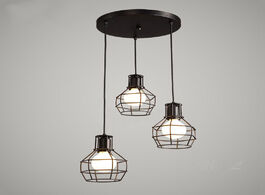 Foto van Lampen verlichting loft vintage hanging lamps iron cage pendant lights retro home deco suspension lu