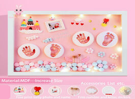 Foto van Baby peuter benodigdheden accessories newborn gift set items clay hand foot diy photo frame handprin