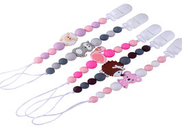 Foto van Baby peuter benodigdheden hot sale silicone teething pacifier clips chain loose beads variety animal