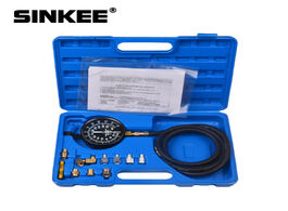 Foto van Auto motor accessoires 14 piece engine oil pressure tester test gauge diagnostic tool set kit