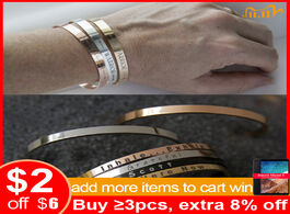 Foto van Sieraden vnox personalize bangle for women men stainless steel simple cuff bracelets unisex classic 