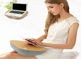Foto van Meubels new portable bamboo laptop table pillow lap desk bookshelf tray tablet stand handy learning 