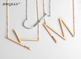 Foto van Sieraden personalized name initial a z 26 letter pendant necklace for women gold stainless steel cho