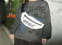 Foto van Tassen street style waist bags unisex hip hop banana bag reflective men belt pack travel phone pouch