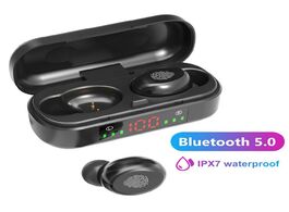 Foto van Telefoon accessoires bluetooth earphones v8 tws power display waterproof 5.0 wireless sports earbuds