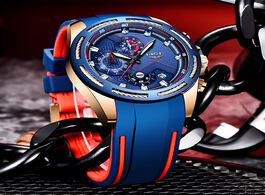 Foto van Horloge lige casual sport watches for men blue top brand luxury military waterproof wrist watch man 