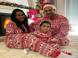 Foto van Baby peuter benodigdheden hirigin christmas family matching pajamas cartoon elk tree snowflake print