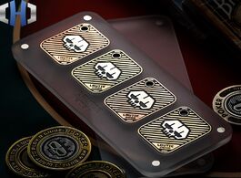 Foto van Gereedschap lautie lucky poker coin texas holdem card crimper metal mini custom creative playing