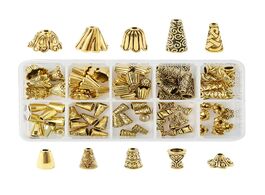 Foto van Sieraden tibetan style alloy bead cap cone antique golden for jewelry making diy 13.5x7x3cm 8pcs com