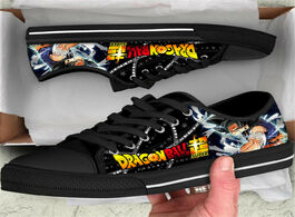 Foto van Schoenen instantarts dragon ball z print low top canvas shoes for men s super saiyan son goku anime 