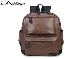 Foto van Tassen dicihaya new design men s travel bag fashion backpack pu male leisure sports school for cool 