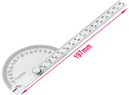 Foto van Gereedschap high quality 180 degree semicircular protractor angle ruler 0 145mm divider stainless st