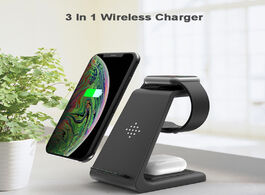 Foto van Telefoon accessoires qi 10w fast charge 3 in 1 wireless charger for iphone 11 pro dock apple watch 5
