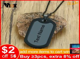 Foto van Sieraden vnox free custom engrave dog tags necklaces for men woman jewelry high polished stainless s