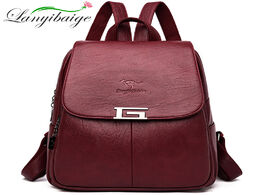 Foto van Tassen new 2 style women leather backpacks female vintage backpack for girls school bag travel bagpa
